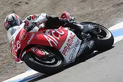 Sylvain Guintoli, riding his Alice Ducati Pramac in the 2008 United States Grand Prix.