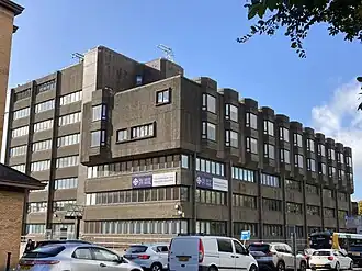 Portcullis House (now known as Tŷ Glan-yr-Afon) and Belgrave Court, Cowbridge Road East, Cardiff