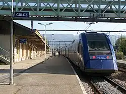 TER from Geneva to Valence reversing at Culoz station.