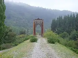 Disused railway bridge, Rehue river, Angol, Chile