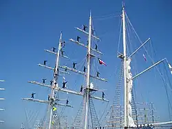 Tarangini on a voyage.