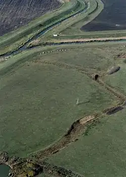 Aerial photo of the confluence of the Tarna River and Gyögyös River near Tarnaörs