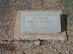 The grave site of Carl T. Hayden (1877–1972).