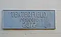 Plaque with postcode