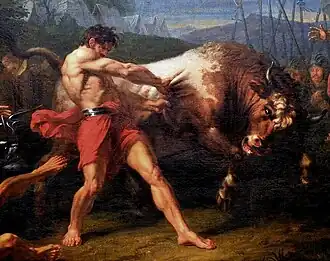 Jan Usmar with the bull