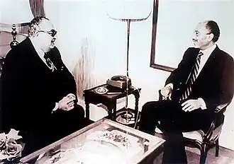 Tharwat Abaza and President Anwar Sadat