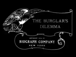 Title card showing "The Burglar's Dilemma" in serif lettering