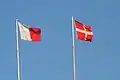 Flags of Malta and the SMOM at Fort St. Angelo
