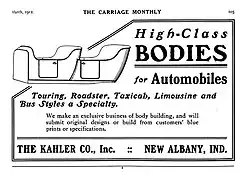 The Kahler Co. Inc. Auto Body Advertisement - b/w magazine ad