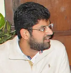 The MP, Lok Sabha, Haryana, Shri Dushyant Chautala calling on the Union Minister for Railways, Shri Suresh Prabhakar Prabhu, in New Delhi on February 03, 2016 (cropped).jpg