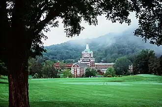The Homestead as viewed from one of its golf courses, the Old Course