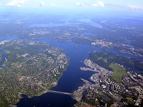 Aerial view of Lilla Värtan