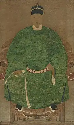 Image 29Mid-17th century portrait of Koxinga (Guoxingye or "Kok seng ia" in southern Fujianese), "Lord of the Imperial Surname" (from History of Taiwan)