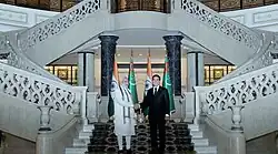 Narendra Modi in tete-a-tete with the President of Turkmenistan Gurbanguly Berdimuhamedov at Oguzkhan Palace in Ashgabat, Turkmenistan, on July 11, 2015.