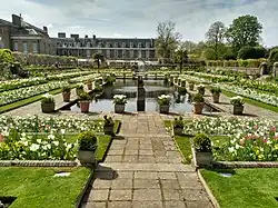 Image 67White Garden at Kensington Palace, a Dutch garden planted as a Color garden (from List of garden types)