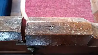 Roman numeral numberings on the different pews