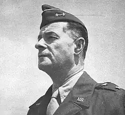 1947 black and white photo of Major General Thomas D. Finley, dress uniform, head and shoulders, left profile