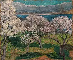 Amandiers en fleur au bord de la mer (Corse) (oil on canvas, 1910).