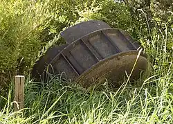 Old turbine wheel at the old grist mill in Thorp, Washington