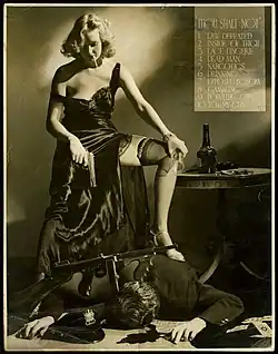 Thou Shalt Not, a 1940 photo by Whitey Schafer deliberately subverting the Code's strictures