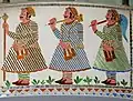 Three men in traditional dress, mosaic, Udaipur, Rajasthan, India
