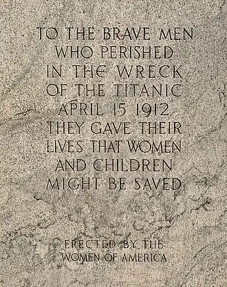 Front of the pedestal