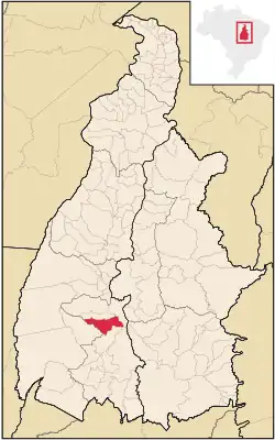 Location in Tocantins state