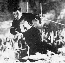 A man skiing