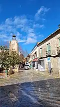 Clock Tower in Villarrubia de los Ojos, Ciudad Real, Spain.