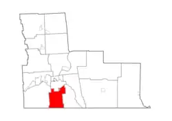 Location within Broome County