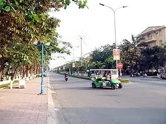 A centre road of Cửa Lò district.