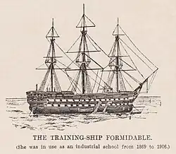 Training-ship Formidable, Portishead, 1906
