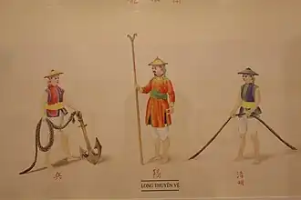 Dragon boat guardians.