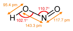 Dimensions of the anti form (from the microwave spectrum)