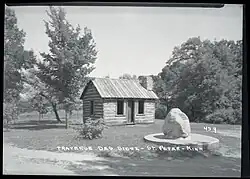 Rock that marks the site of the signing of the Treaty of Traverse des Sioux