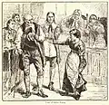 "Trial of Giles Corey" by illustrator Charles S. Reinhardt, in A Popular History of the United States, Vol. 2, by William Cullen Bryant, New York: Charles Scribner's Sons, 1878, p.&nbsp;459.