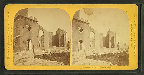 Trinity Church on Summer St., after fire of 1872