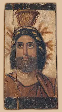A well-preserved painting of Serapis