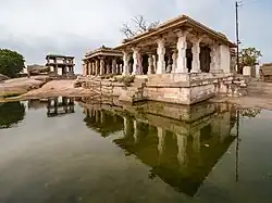 Mandapam with water body.