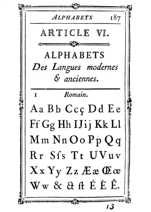 Type sample (Pierre Simon Fournier, Manuel Typographique, 1766)