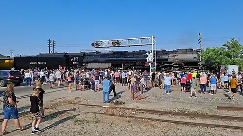 No. 4014 in Brigham City, Utah bound for Soda Springs, Idaho and Cheyenne, Wyoming