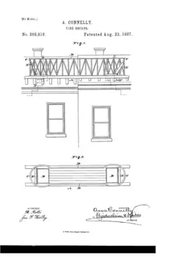 Anna Connelly's 1887 patent, no. US368816A, for a fire escape