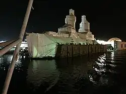 Under wraps at the dry-dock