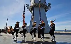 Battle of Midway ceremony aboard Mount Whitney on 5 June 2013.