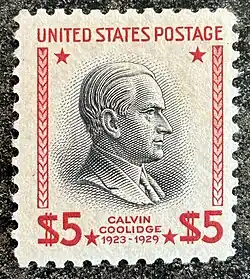 US Stamp Scott 834 Calvin Coolidge Prexie 1938