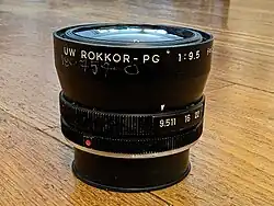 SR: UW.Rokkor-PG 18mm f/9.5, fisheye lens.