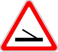 1.34 Attention, the device blocking the railway crossing