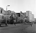 The ruined façade in 1965