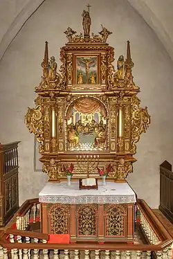 1644 altarpiece in Undløse Church.