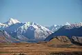 Mount D'Archiac to left, McClure Peak to right on skyline